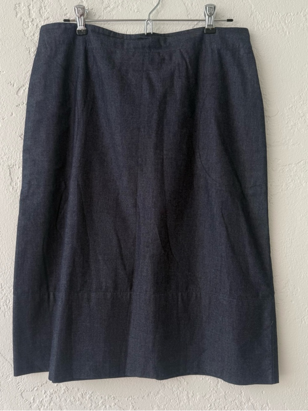 French Connection Navy Midi A-Line Skirt